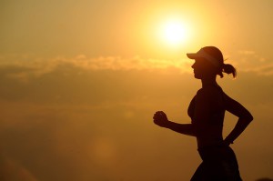 female runner at sunrise